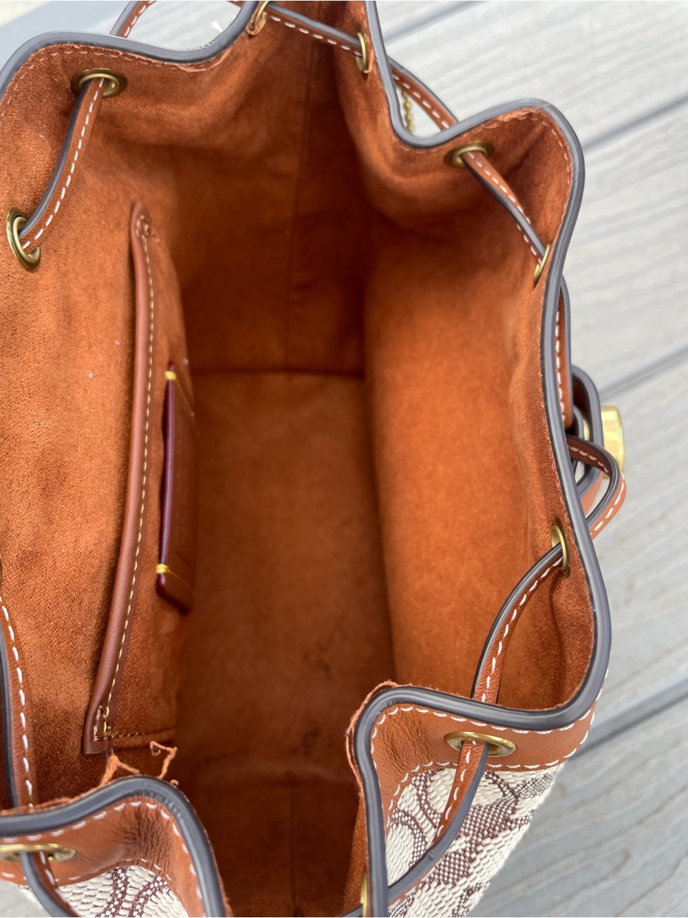 Coach Mini Riya Drawstring Backpack - Picture 12 of 16